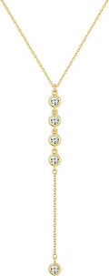 Women's Gold-Plated Y-Lariat Necklace – Elegant Long Necklace